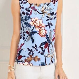 Talbots Floral Sleeveless Top - Blue and Red